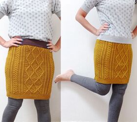 Easy Cable Knit Skirt – a Wardrobe Refashion