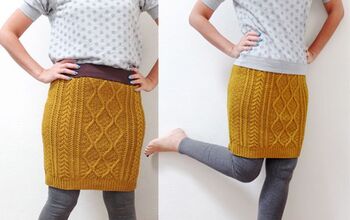 Easy Cable Knit Skirt – a Wardrobe Refashion