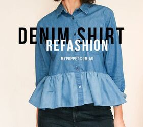 denim shirt refashion