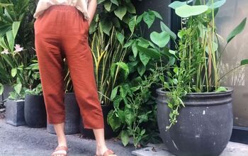 See How I Made These Cute High Waisted Pants From Scratch