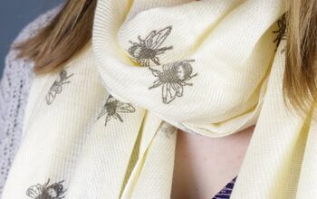 Hand Stamped Bee Scarf Tutorial
