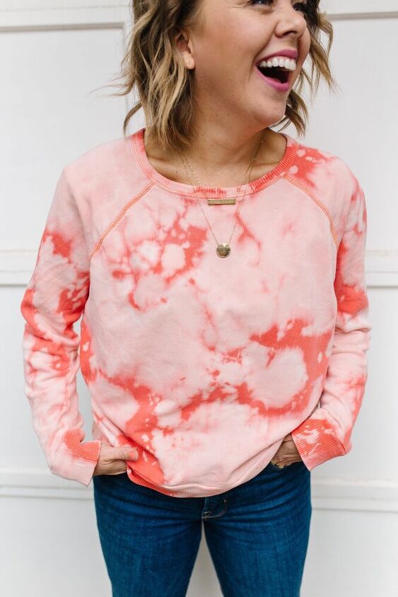 how to make a reverse tie dye top