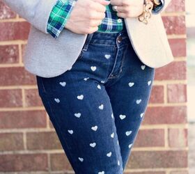 Pinned/Tried/Loved It: DIY Heart Patterned Jeans