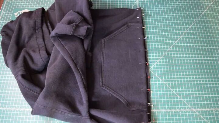 see how i easily made my own cropped hoodie with a pocket, Cropped hoodie with pocket