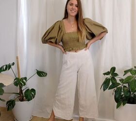 create a gorgeous jumpsuit or co ord set with this tutorial, Completed shirred co ord set
