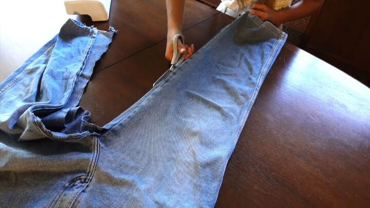 transform a pair of pants into a super cute skirt with this tutorial, Pants to skirt DIY