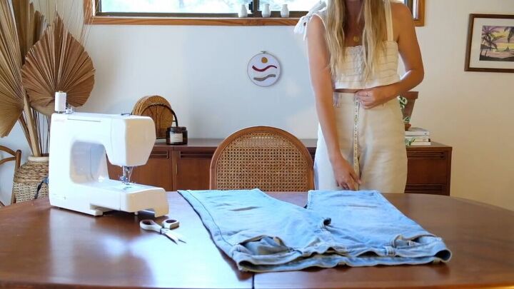 transform a pair of pants into a super cute skirt with this tutorial, Pants into a skirt