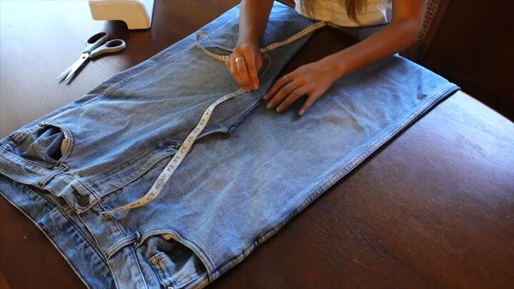 transform a pair of pants into a super cute skirt with this tutorial, How to make pants into a skirt