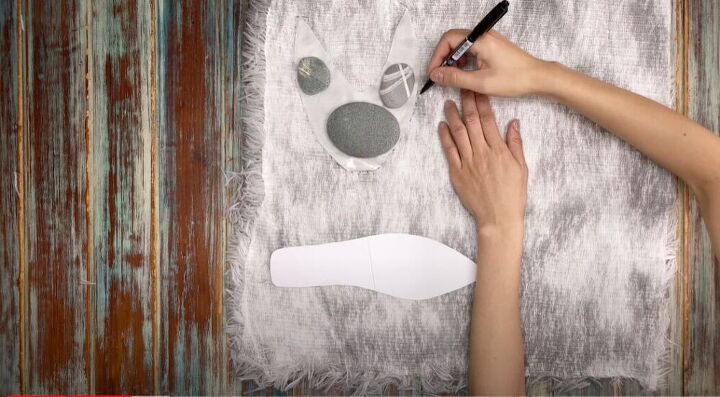 check out how i made 3 pairs of diy fur slides, Trace onto the fabric