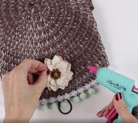 transform a placemat into a purse with this fun diy, Add embellishments