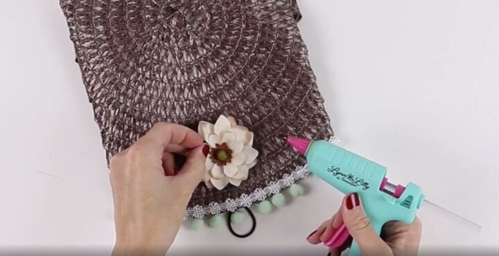 transform a placemat into a purse with this fun diy, Add embellishments