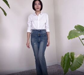 how to make jeans high waisted turning low rise into diy high rise, DIY high waisted jeans