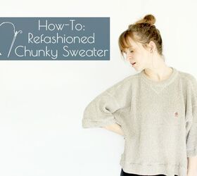 refashioned chunky vintage sweater how to