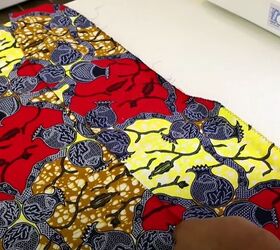 diy a stunning ankara skirt, Place the front pieces together