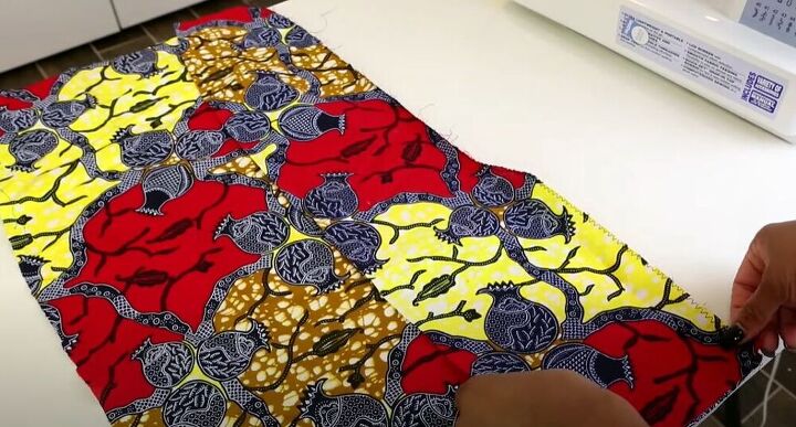 diy a stunning ankara skirt, Place the front pieces together