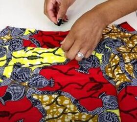 diy a stunning ankara skirt, Add the flap