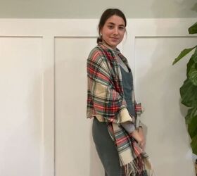 learn to make and style a blanket scarf, Easy blanket scarf