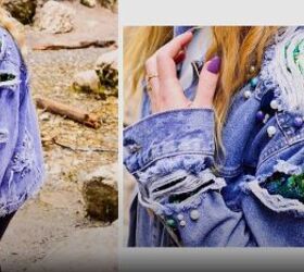 customize a mermaid style denim jacket, How to make a mermaid jacket