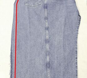 how to thrift flip a long denim maxi skirt