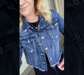 how to customize a thrifted denim jacket with no painting experience
