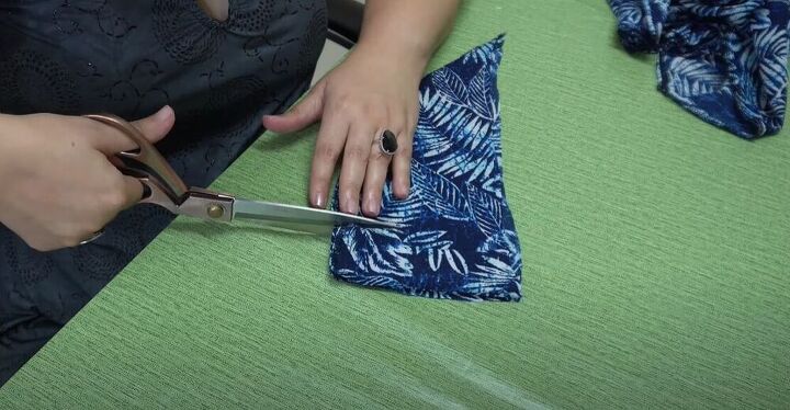 learn to restyle a dress while making it longer, Cut strips