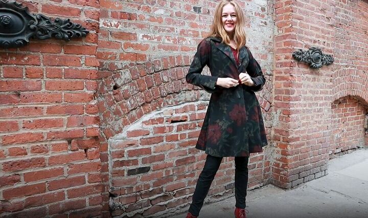 how to wear winter floral and totally rock it, Floral winter coat