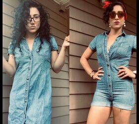 upcycle a dress into a romper with this easy tutorial, Dress to romper refashion