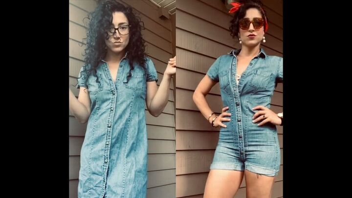 upcycle a dress into a romper with this easy tutorial, Dress to romper refashion