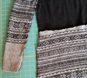 make a winter sweater dress out of 2 sweaters