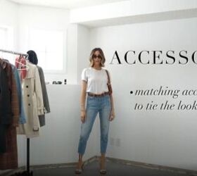 tips and tricks to style jeans and a white tee, Accessorize