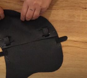 sleek dior inspired saddle bag pattern tutorial, Sewing on the straps