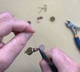 learn how to make easy fall earrings with this quick tutorial, DIY wire wrapped loop earrings