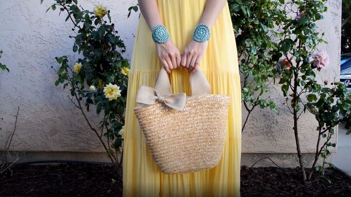 check out this diy woven bag transformation, Thrift straw bag