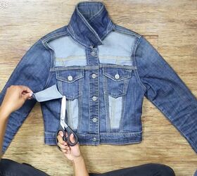 DIY Embroidered Sheer Cut Out Denim Jacket (NO SEWING) | Upstyle