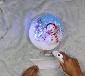 diy 3d light up snow globe ugly christmas sweater