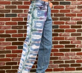 14 amazing ways to customize your ordinary jeans, Bleach tie dye jeans
