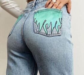 14 amazing ways to customize your ordinary jeans, Painted jean pockets