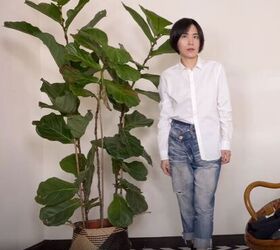 how to style mom jeans, Half tuck the shirt