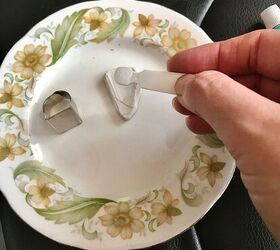 how to make a ring from broken china cup, Glue back of china