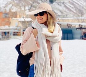 11 gorgeous ways to style your scarves this winter, Off white oversized scarf