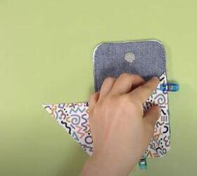 sew along with me for a cute diy coin case, Clip on the fabric