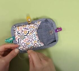 sew along with me for a cute diy coin case, Hand sew the binding