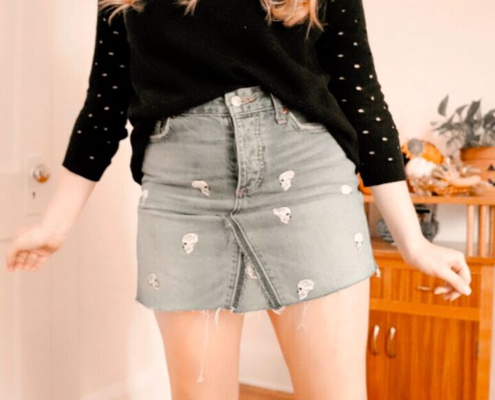 diy denim skirt from an old pair of jeans