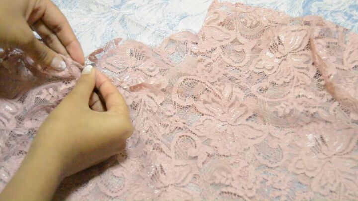 easily create an adorable lace top with this simple tutorial, How to make a lace top