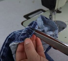 how to sew a euro hem on jeans, Cut the side seam