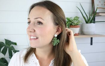 How to Make Clay Earrings – Monstera Leaf Earrings