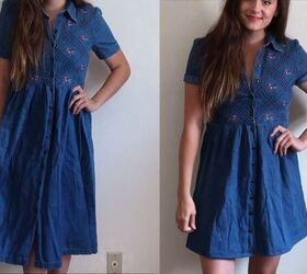 see how i transformed these vintage dresses into cute modern ones, Modernize a vintage dress