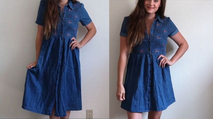 see how i transformed these vintage dresses into cute modern ones, Modernize a vintage dress