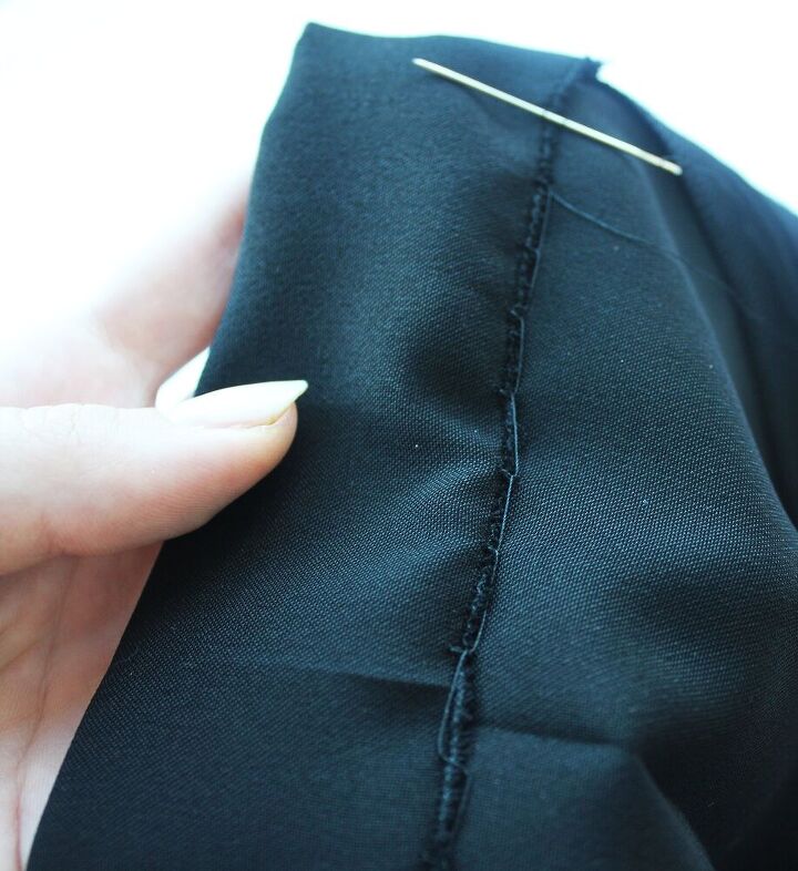 before after culottes from slacks my go to hemming technique