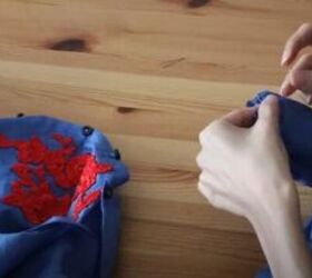 how to make an embroidered lace shirt, Sew on the cuffs